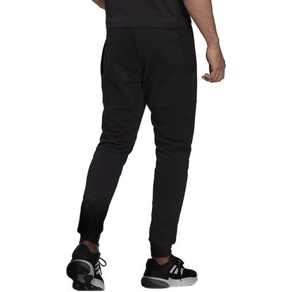 Spodnie męskie adidas Essentials BrandLove French Terry czarne HK0384