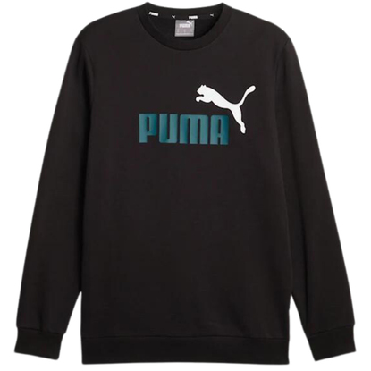 Bluza męska Puma ESS+ 2 Col Big Logo Crew FL czarna 586762 75