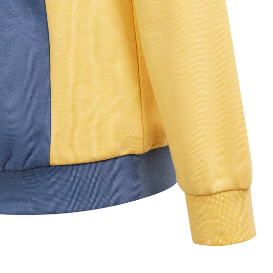 Bluza dla dzieci adidas CB FT HD niebiesko-żółta IS2689
