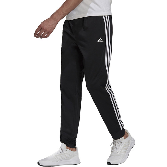 Spodnie męskie adidas Primegreen Essentials Warm-Up Tapered 3-Stripes Track czarne H46105
