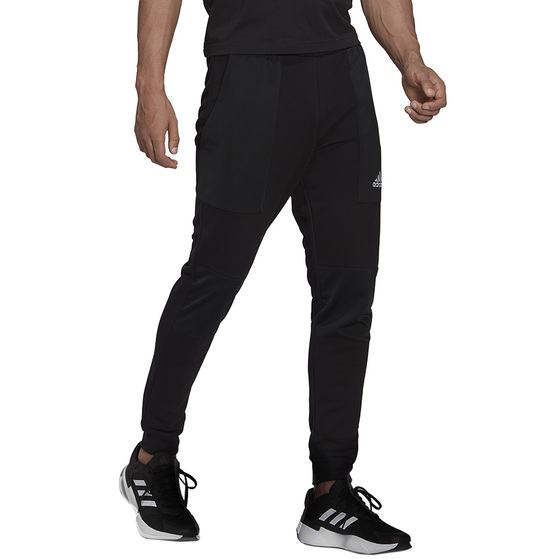 Spodnie męskie adidas Essentials BrandLove French Terry czarne HK0384