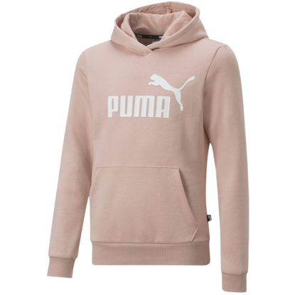 Bluza dla dzieci Puma ESS Logo Hoodie FL beżowa 587031 47