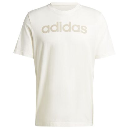 Koszulka męska adidas Essentials Single Jersey Linear Embroidered Logo Tee biała IS1345