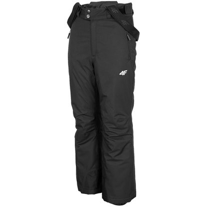 Spodnie narciarskie dla dziewczynki 4F głęboka czerń HJZ22 JSPDN001 20S