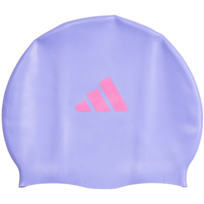 Czepek pływacki dla dzieci adidas 3-Stripes Swim fioletowy IM1045