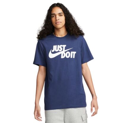 Koszulka męska Nike Nsw Just Do It Swoosh granatowa AR5006 410
