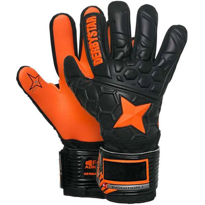 Rękawice bramkarskie Derbystar Evolution czarno-pomarańczowe 2526