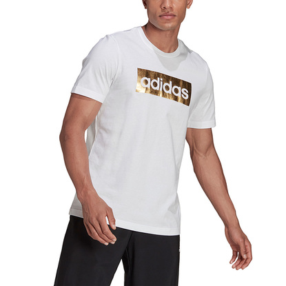 Koszulka męska adidas Foil Box Logo Tee biała GS6281