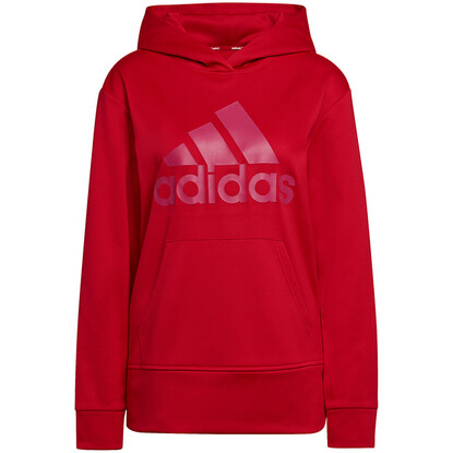 Bluza damska adidas Aeroready Big Logo Hoodie czerwona HI4959