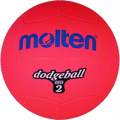 Piłka gumowa Molten Dodgeball DB2-R r.2 czerwona