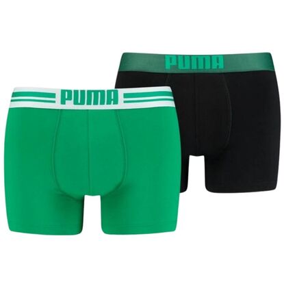 Bokserki męskie Puma Basic Boxer 2P zielone, czarne 906519 04