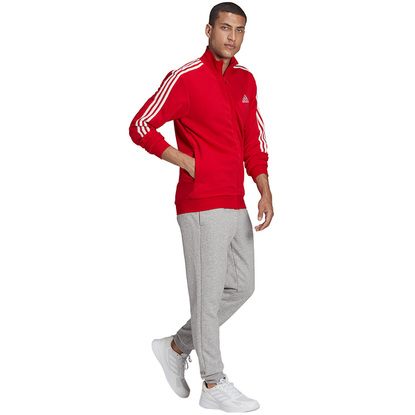 Dres męski adidas 3-Stripes Track Suit czerwono-szary GK9978