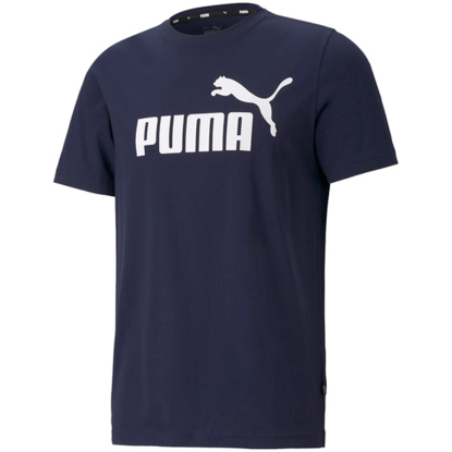 Koszulka męska Puma ESS Logo Tee Peacoat granatowa 586666 06
