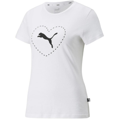 Koszulka damska Puma Valentine's Day Graphic Tee biała 848408 02
