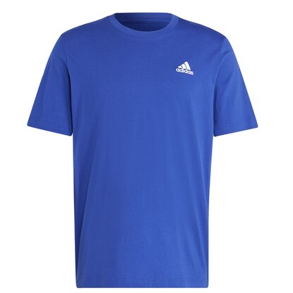 Koszulka męska adidas Essentials Single Jersey Embroidered Small Logo Tee niebieska  IC9284