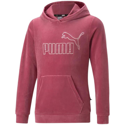 Bluza dla dzieci Puma ESS + Velour Hoodie G różowa 671040 45