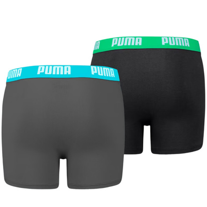 Bokserki dla dzieci Puma Basic Boxer 2P czarne, szare 935454 01