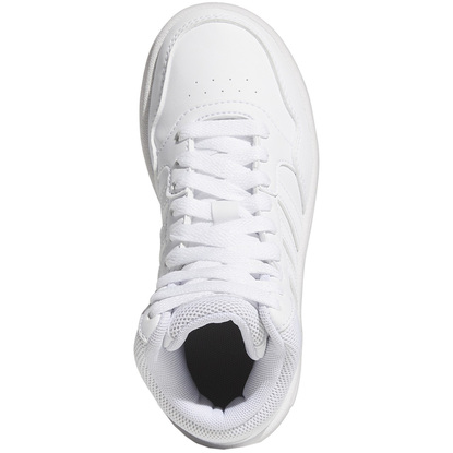 Buty dla dzieci adidas Hoops Mid białe GW0401