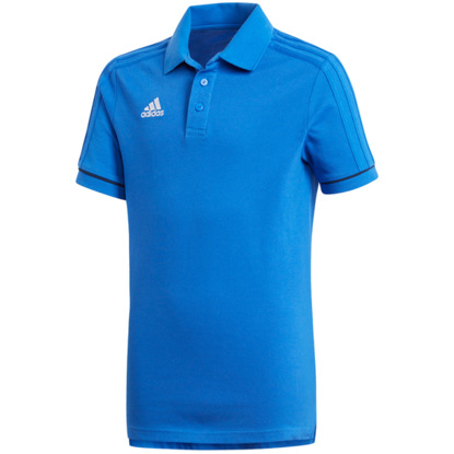Koszulka dla dzieci adidas Tiro 17 Cotton Polo JUNIOR niebieska BQ2693