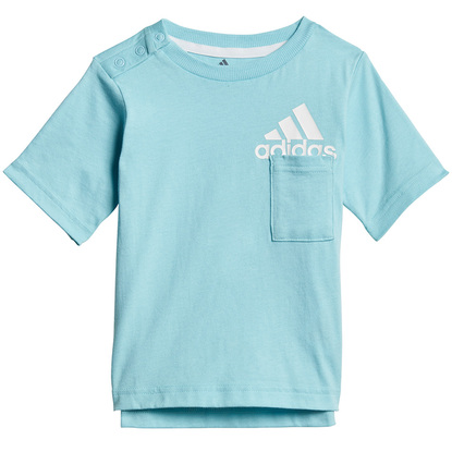 Komplet dla dzieci adidas Infants BOS Logo Summer Set niebiesko-granatowy GM8943
