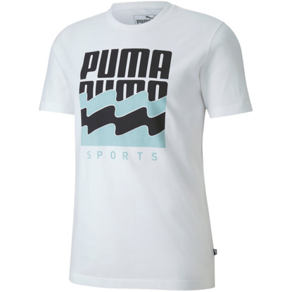 Koszulka męska Puma Summer Graphic Tee biała 581553 02