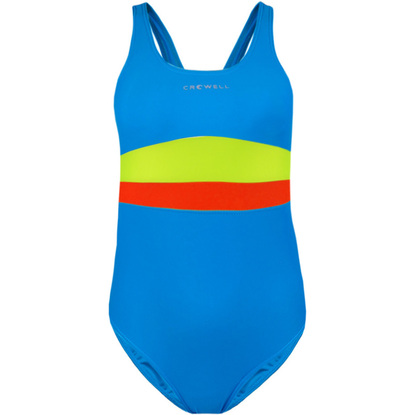 Kostium kąpielowy dla dziewczynki Crowell Swan kol.03 niebiesko-zielono-pomarańczowy
