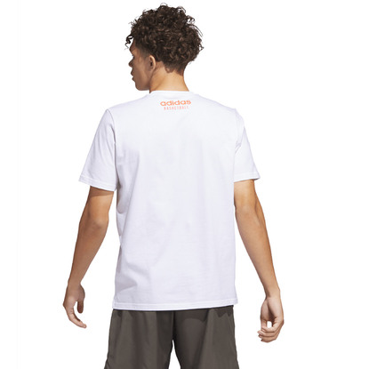 Koszulka męska adidas Pass Rock Basketball Graphic Tee biała IC1858