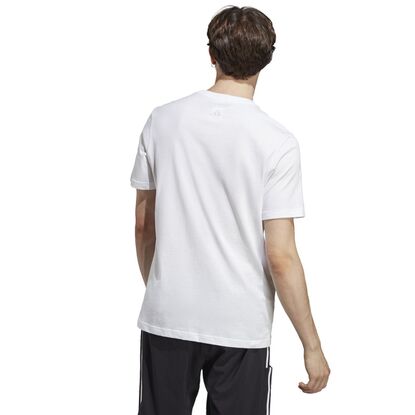 Koszulka męska adidas Essentials Single Jersey Linear Embroidered Logo Tee biała IC9276