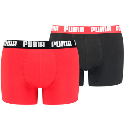 Bokserki męskie Puma Basic Boxer 2P czerwone, czarne 906823 09/5210150017