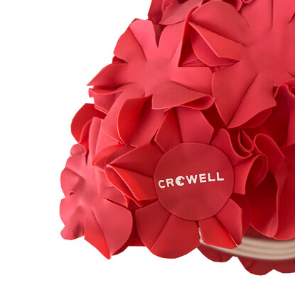 Czepek pływacki Crowell Kwiaty Flower czerwony kol.1