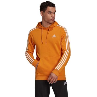 Bluza męska adidas 3-Stripes Fleece Hoodie pomarańczowa H12188