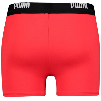 Spodenki kąpielowe męskie Puma Logo Swim Trunk czerwone 907657 02