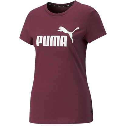Koszulka damska Puma ESS Logo Tee bordowa 586775 30