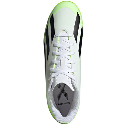 Buty piłkarskie adidas X Crazyfast.4 IN biało-zielone IE1586
