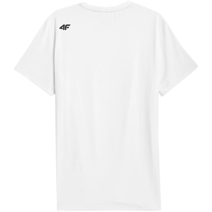 Koszulka męska funkcyjna 4F biała H4L22 TSMF351 10S