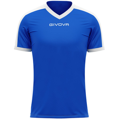 Koszulka Givova Revolution Interlock niebiesko-biała MAC04 0203
