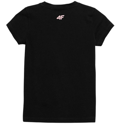 Koszulka dla dziewczynki 4F głęboka czerń HJL22 JTSD006 20S