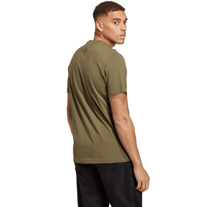 Koszulka męska adidas Essentials Single Jersey Linear Embroidered Logo Tee khaki IC9280
