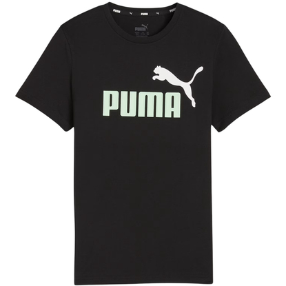 Koszulka dla dzieci Puma ESS+ 2 Col Logo Tee B czarna 586985 34