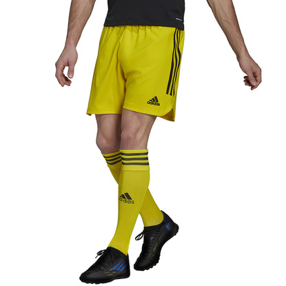 Spodenki męskie adidas Condivo 22 Match Day żółto-czarne HA3511