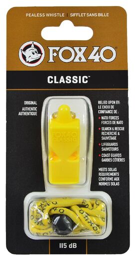 Gwizdek Fox 40 Classic Safety żółty + sznurek 9903-0208