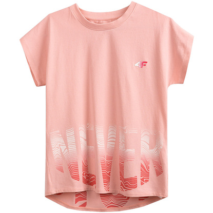 Koszulka dla dziewczynki 4F jasno różowa HJL21 JTSD006A 56S