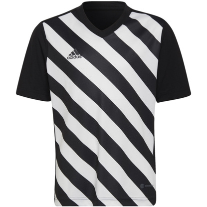 Koszulka dla dzieci adidas Entrada 22 Graphic Jersey czarno-biała HF0123