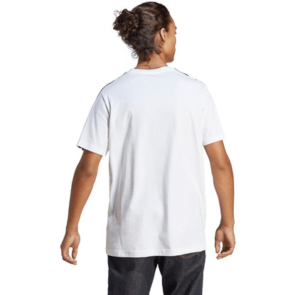Koszulka męska adidas Essentials Single Jersey 3-Stripes Tee biała  IC9336