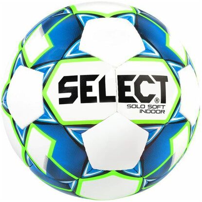 Piłka nożna Select Hala Solo Soft Indoor biało-niebiesko-zielona 17820