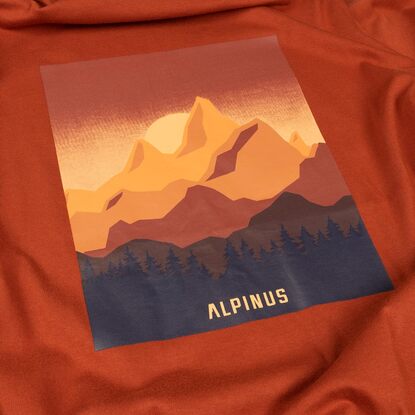 Koszulka meska Alpinus Drefekal pomarańczowa FU18535