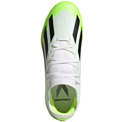 Buty piłkarskie dla dzieci adidas X Crazyfast.3 IN biało-zielone IE1563