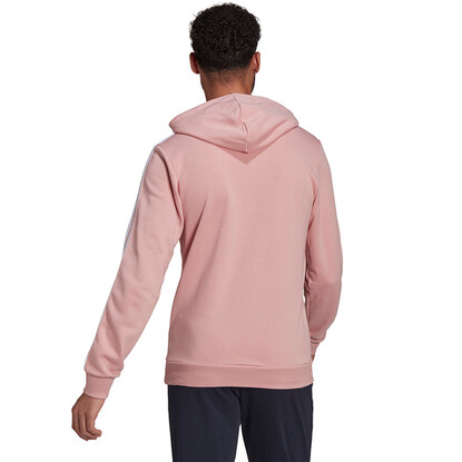 Bluza męska adidas Essentials 3-Stripes Hoodie różowa HE4415