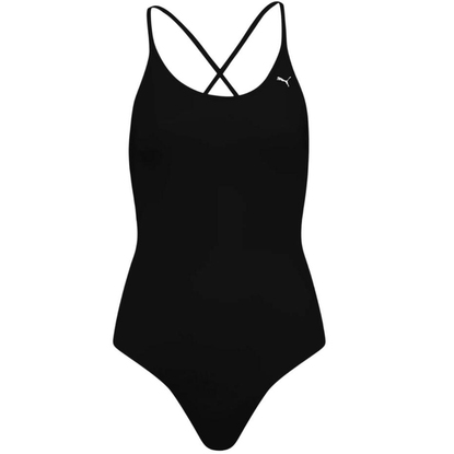 Kostium kąpielowy damski Puma Swim V-Neck czarny 935086 03