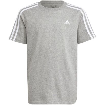 Koszulka dla dzieci adidas Essentials 3-Stripes Cotton Tee szara IB1669